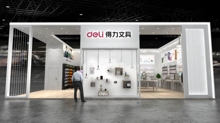 廣州辦公用品展台設計效果圖片