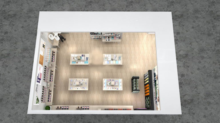 廣州辦公用品展台設計效果圖片