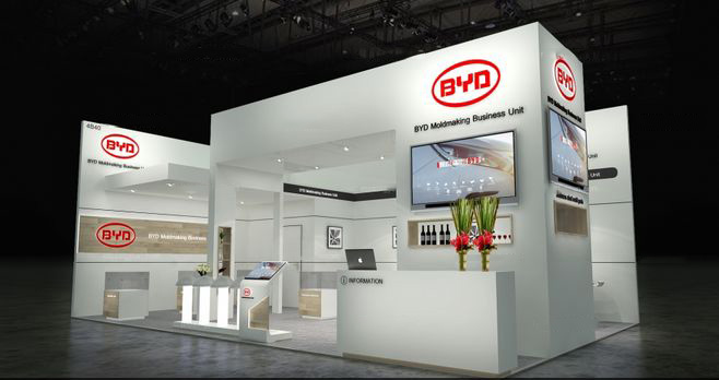 東莞汽車展展台設計-BYD