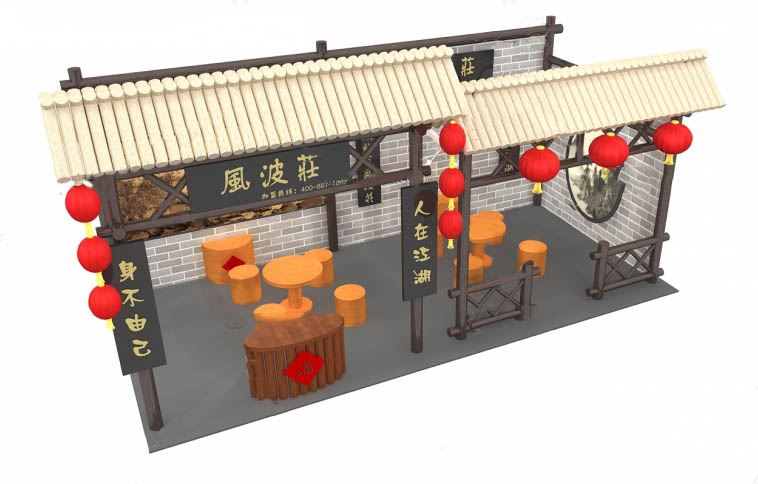 旅博會展會設計-風波莊-深圳展台搭建