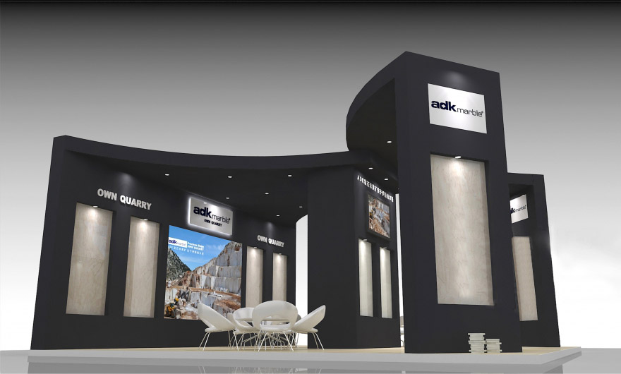 國際展台製作搭建-adk marble-土耳其石材展台設計
