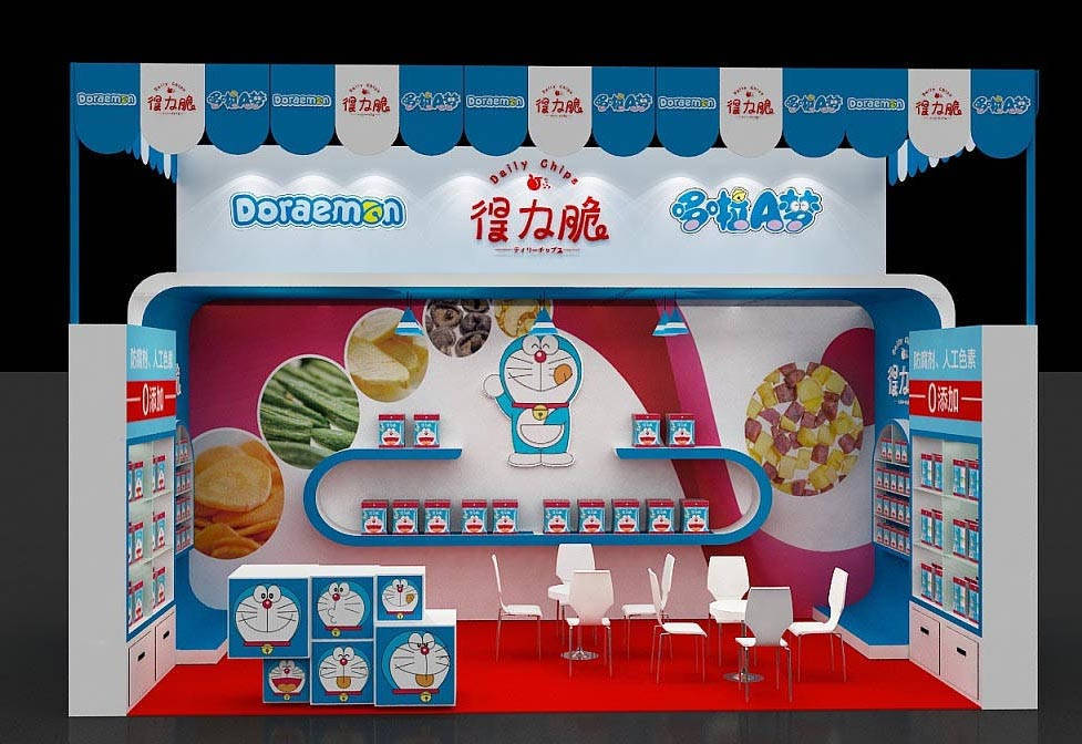 食品會展展覽搭建-得力脆-廣州會展展台搭建設計