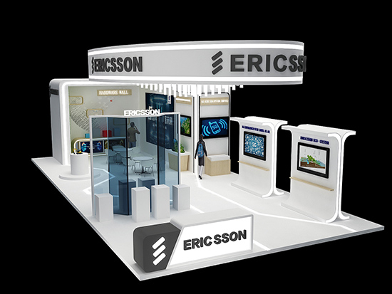 電子展會展台設計-ERICSSON-深圳展台展會布置