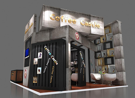 咖啡展會展台搭建-coffee castle-上海展台展覽設計