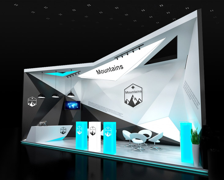 廣州展覽搭建展會-Mountains-戶外用品展會設計展台