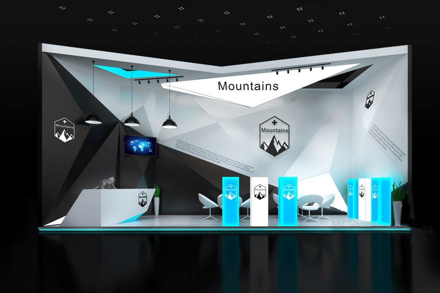 廣州展覽搭建展會-Mountains-戶外用品展會設計展台