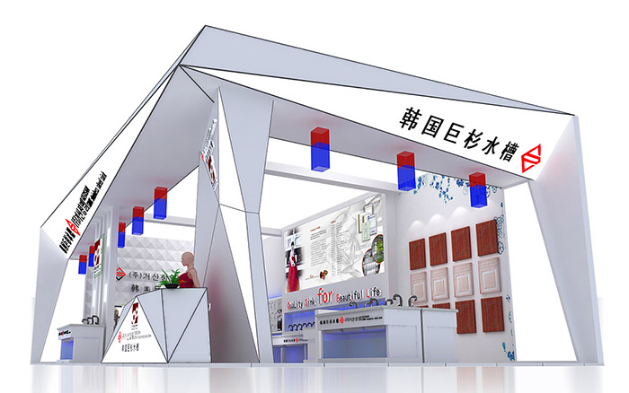廣州展會展覽搭建-韓國巨杉水槽-水處理展台展位設計