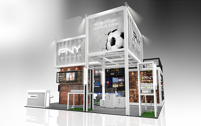 德國展台搭建-PNY-電子展會裝修設計