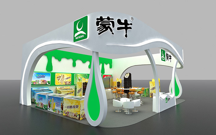 AIFE展台搭建-蒙牛-北京展覽展位設計