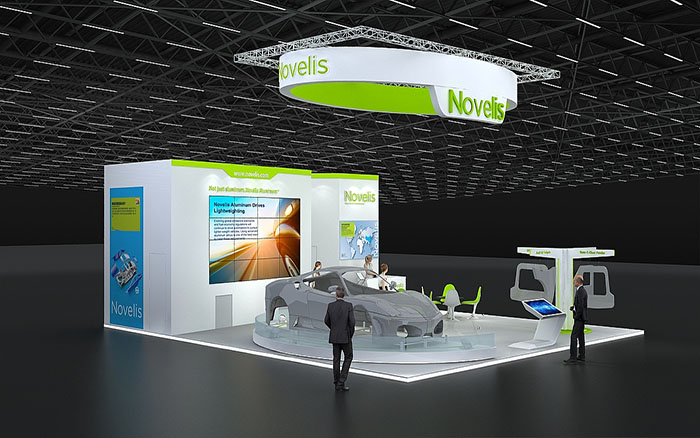上海展台設計搭建-Novelis-汽車展台設計展位