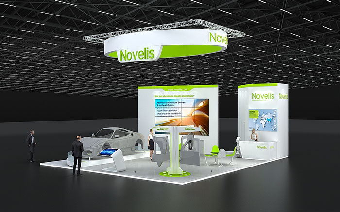 上海展台設計搭建-Novelis-汽車展台設計展位