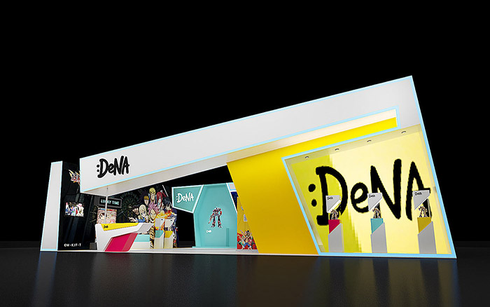 動漫展會搭建-DENA-廣州展覽展台設計搭建