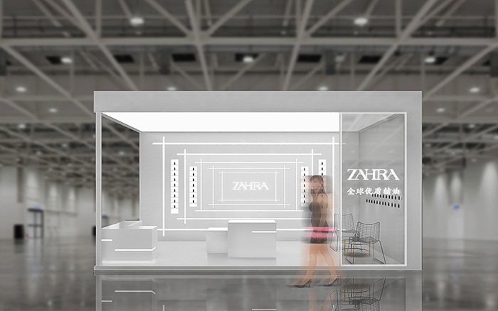 廣州展台布展搭建-ZAHRA-美博會展台搭建設計
