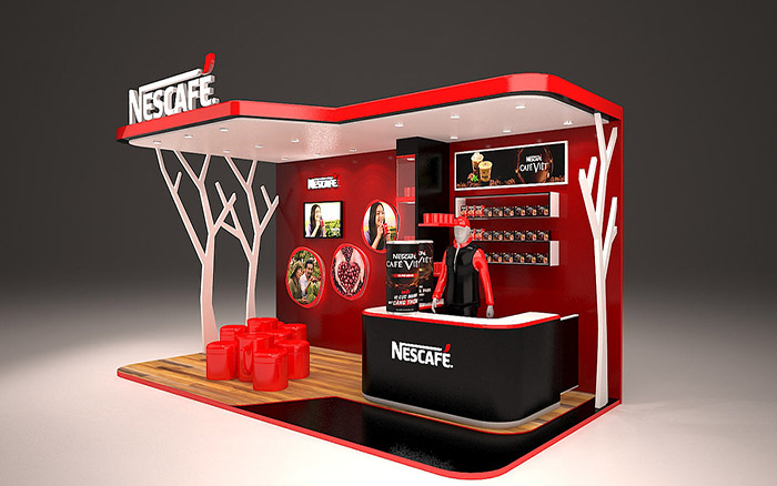 深圳展覽設計展示-NESCAFE-咖啡展會搭建