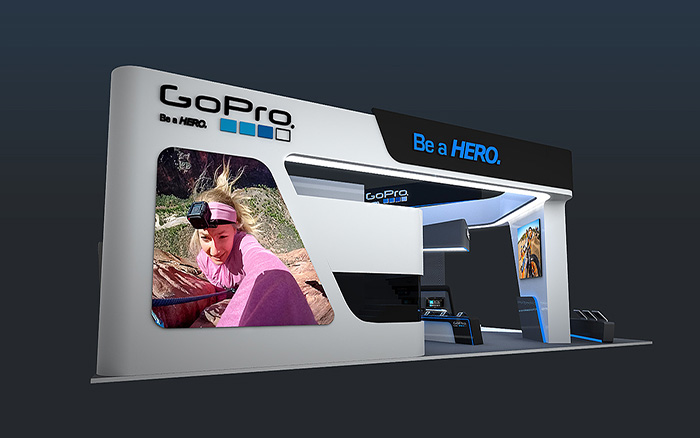 香港展會製作-GoPro-電子展台布置搭建