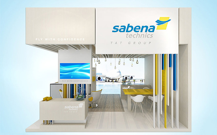 上海展示展台設計-sabena-航空展會搭建