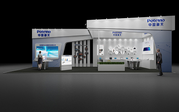 深圳展覽設計-中國普天-電子展位設計