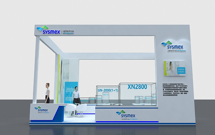 成都展示搭建-SYSMEX-醫療展會搭建布置