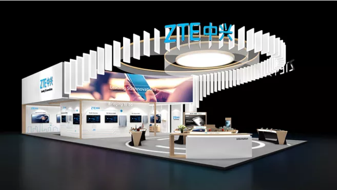 ZTE-進博會展台設計|進口博覽會展覽裝修|上海進博會展會搭建