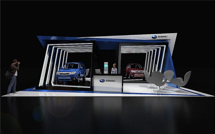 北京汽車展台展會裝修