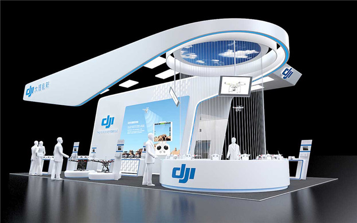 無人機展台展會搭建-大疆創新